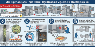 Mối nguy an toàn thực phẩm từ việc bố trí thiết bị sai